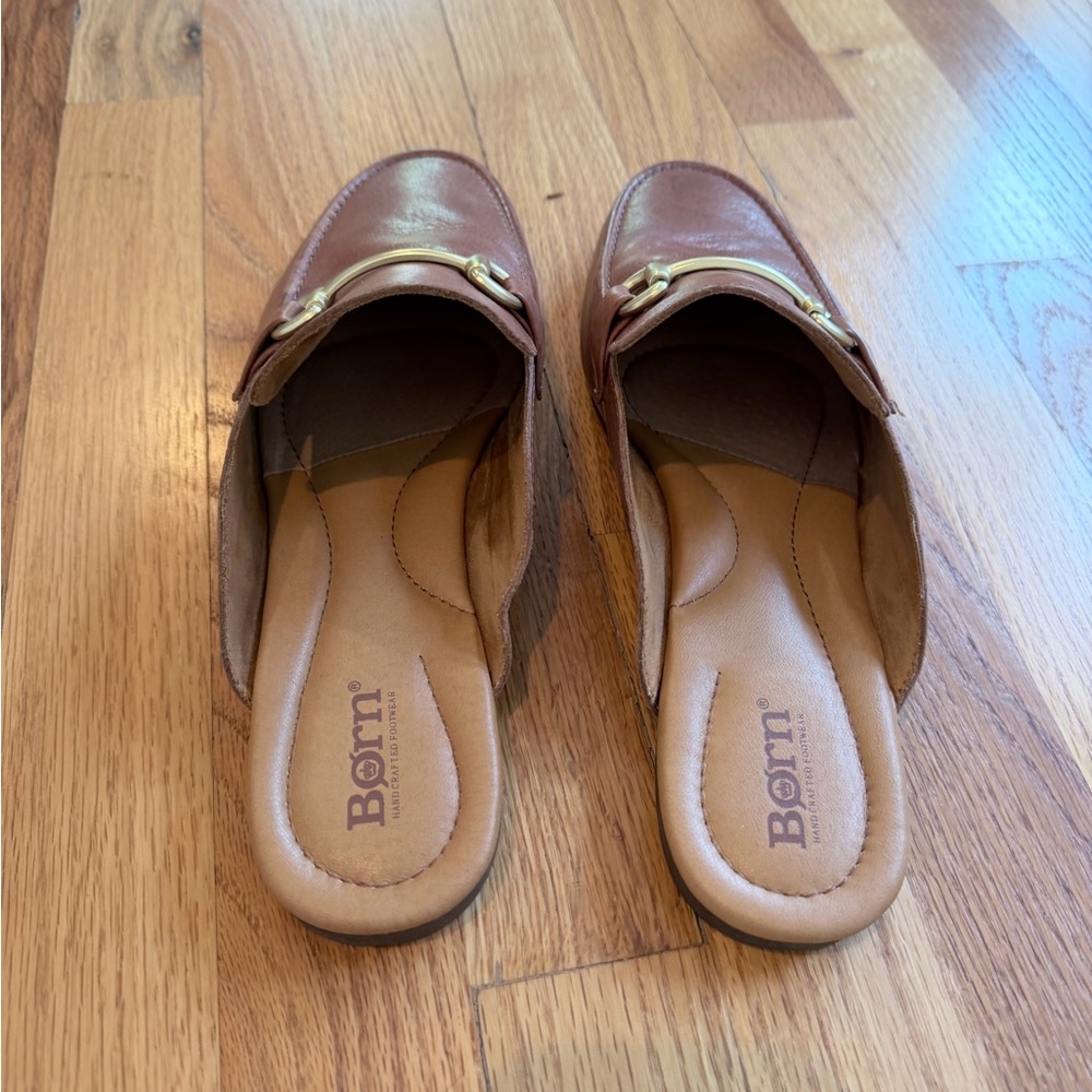 Born Lareina Mules in Cognac Brown, Size 11 - Picture 6 of 8